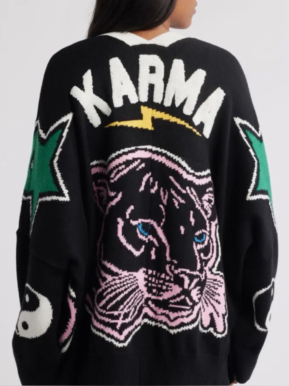 ISO 🛑 MOTHER Karma Panther Oversize Cardigan